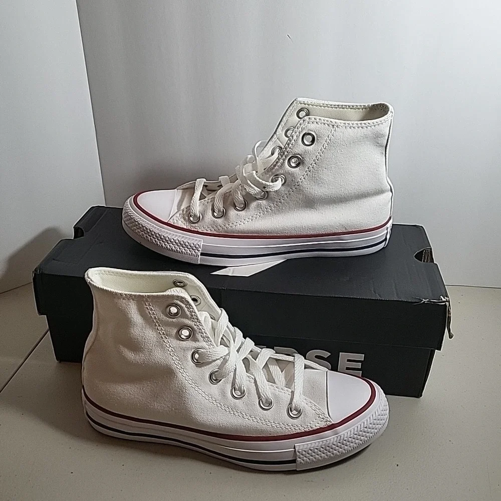 Converse Chuck Taylor All Star High Top Sneakers Optical White US W 5.5